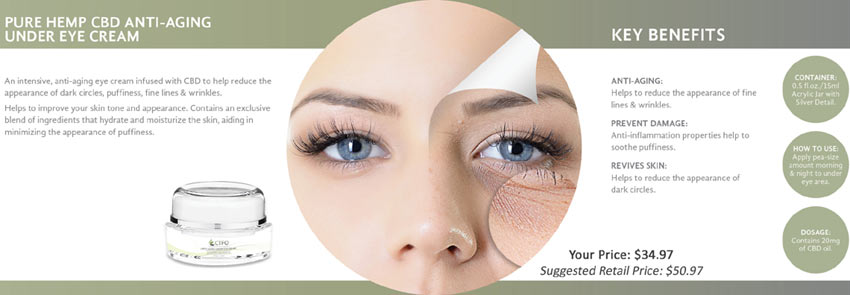 Buy CTFO Pure Hemp CBD Anti-Aging Under Eye Cream