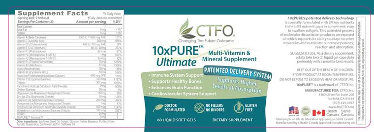 CTFO 10xPure Ultimate Vitamin Product